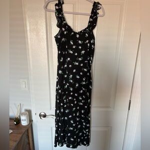 Loft floral midi dress- size 10